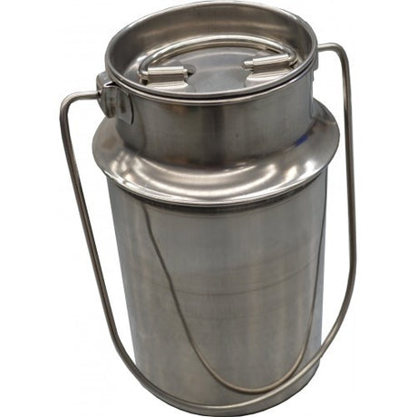 Stainless steel cap for Milk Billy, 2.4L capacity, 100mm opening, 215mm height, 125mm base diameter.