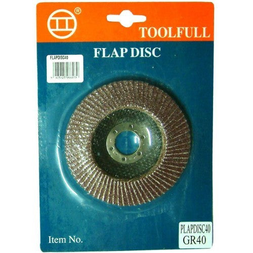 Sanding flap disc for angle grinder, 115mm, 80 grit, designed for fast stock removal with durable fiberglass backing.