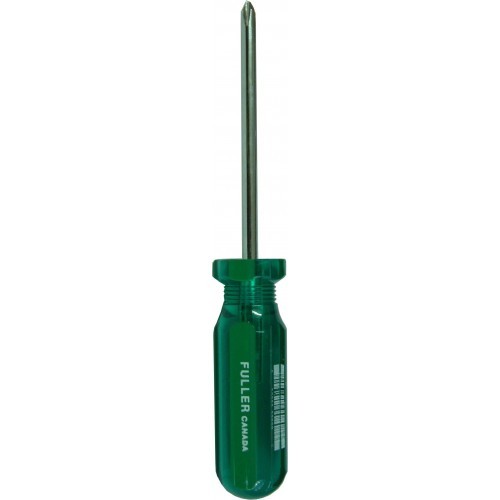 Phillips No. 3 screwdriver with 150mm chrome vanadium steel blade and shatterproof fluted handle for comfort and durability.