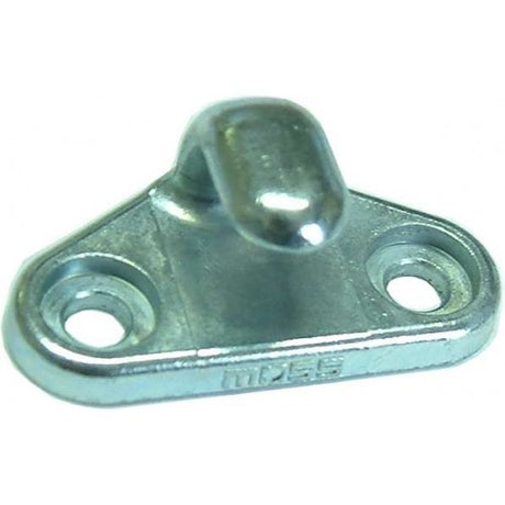 Moss lashing hook for securing tarpaulins; die-cast for strength; dimensions 20mm x 50mm x 27mm.