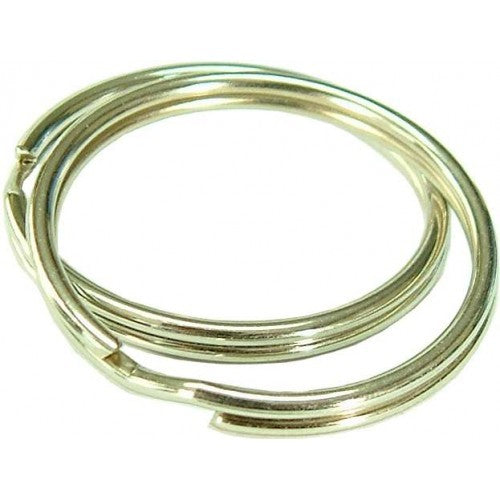 Durable 38mm spring steel key rings with a split body design, perfect for organizing keys and small items; pack of 100.