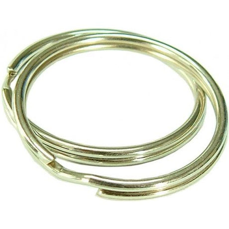 Durable 38mm spring steel key rings with a split body design, perfect for organizing keys and small items; pack of 100.