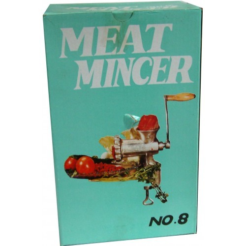 Hand Mincers No. 5, a clamp-on mincer for efficient meat preparation, compact design, and versatile for various ingredients.