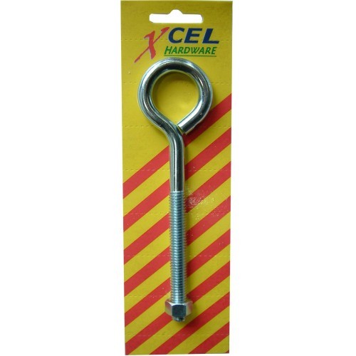 Sturdy Bolts Eye Z.P. 150x10mm eye bolt, ideal for fastening cables, ropes, and chains with corrosion resistance and strong hold.