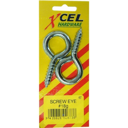 Screweye Zp-Xcel #10, 41mm long, sturdy design for DIY, crafts, and home repairs, includes 3 for versatile fastening solutions.