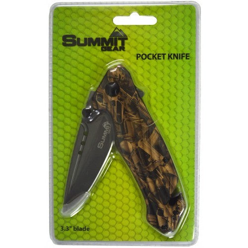 Pocket Knife Camo Brown  Summit Gear
