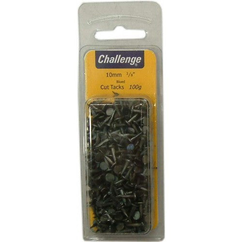 Blued Tacks - "Bayonet" pack with 100g of 20mm fine cut tacks for neat upholstery and crafting applications.