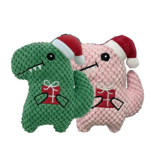 Christmas Dino Twins Dog Toys – Smooshables 15cm 2 Pack