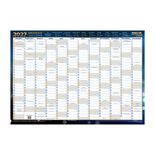 Writeraze Wallplanner 700x1000mm Laminated 2027