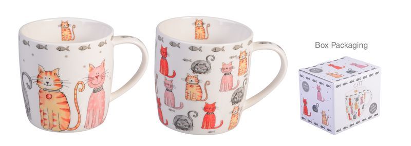 Cat Mug - Faithful Friends (Set of 2)