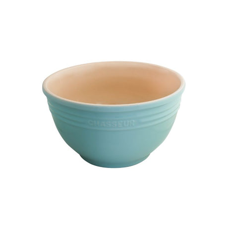 Chasseur La Cuis Small Mixing Bowl in Duck Egg Blue, 2.2L, stoneware, oven/microwave safe, easy to clean, lead-free.