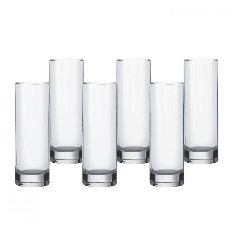 Set of 6 elegant 50ml Bohemia shot glasses, perfect for serving spirits at any occasion, dishwasher safe for easy cleanup.