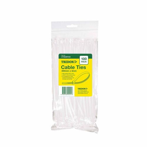 Tridon Cable Ties 300 X 4mm Neutral