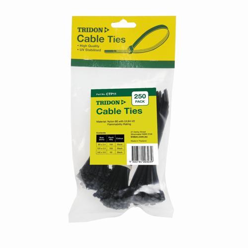 Tridon Cable Tie Assorted Black