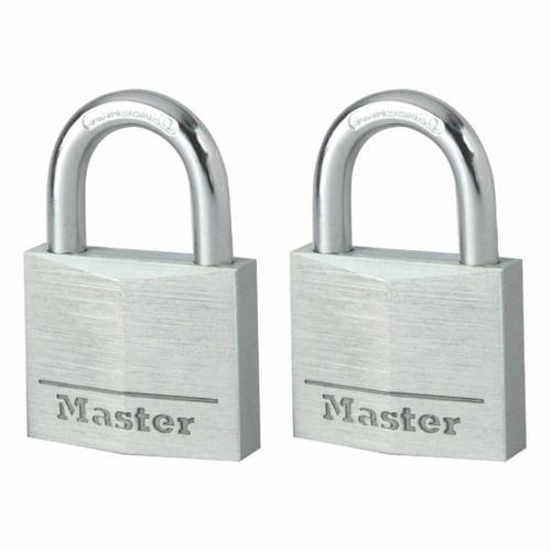 Master Lock Aluminium Padlock 30mm Aluminium Pack of 2