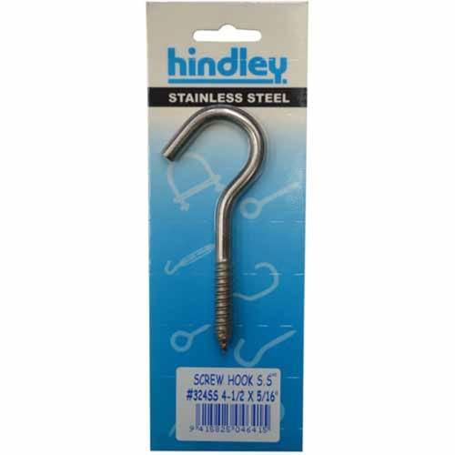 Hindley Screw Hook 110 X 8mm Stainless Steel