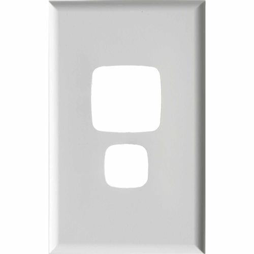 HPM Excel Double Powerpoint Cover Plate 117mm X 73mm White
