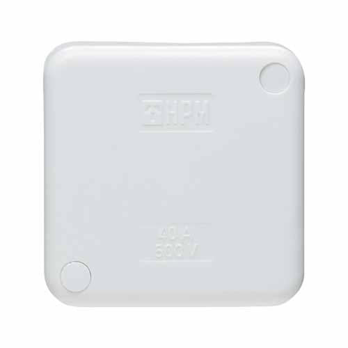 HPM 4 CONNECTOR JUNCTION BOX 68mm X 68mm X 38mm White