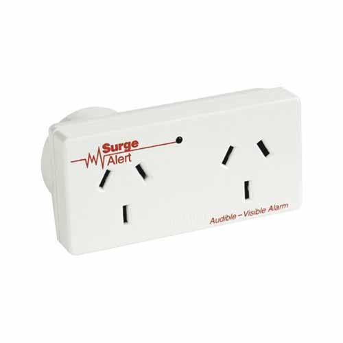 HPM Surge Alert Double Adaptor With Buzzer 10amp White