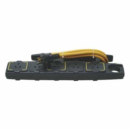 HPM Plug Boss Powerboard 5 Outlet 1.8m Yellow And Black
