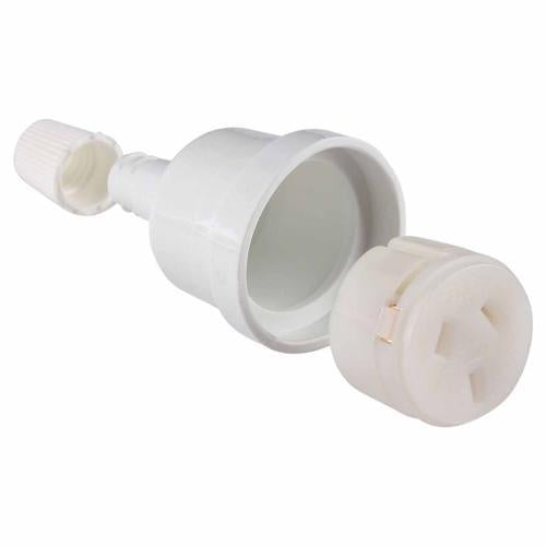 HPM Extension Cord Socket 15Amp 240V White