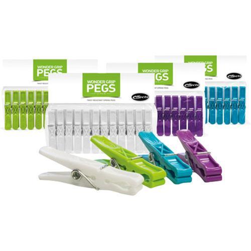 Effects Wonder Grip Spring Pegs 145mm 160mm 10mm Assorted Colours Pack of 12