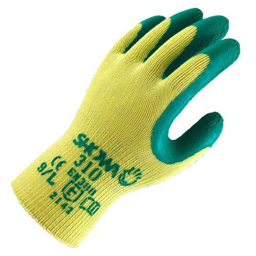 Showa 310 Green Latex Gardening Glove X-Small Yellow And Green