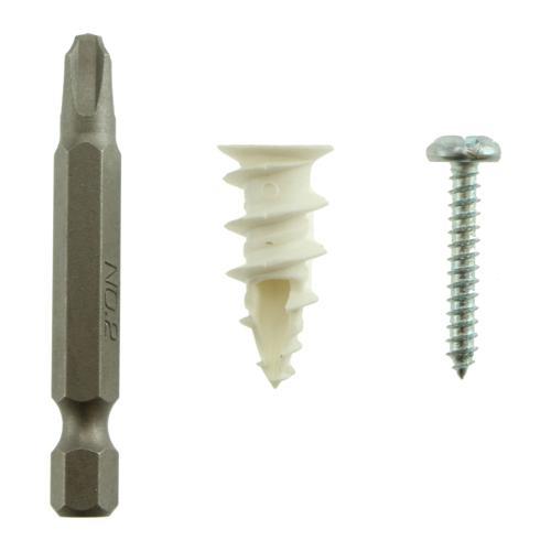 Cobra Nylon Hollow Wall Anchors 3.5mm Pack of 75 White