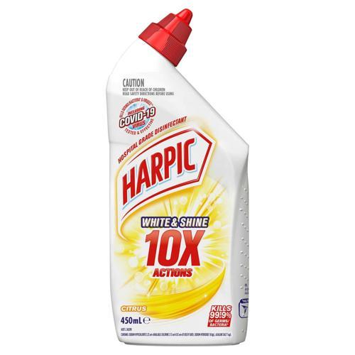 Harpic White & Shine Bleach Gel Citrus Scent 450mL White