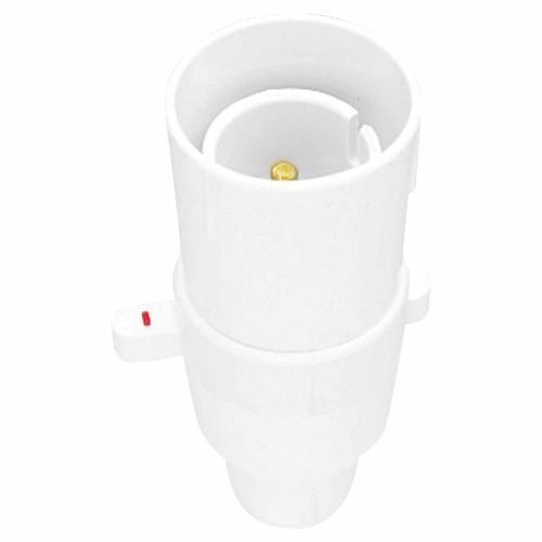 HPM Switched Lampholder 3A 1/2 Inch Brass Thread 240V White