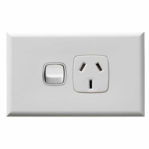 HPM Excel 1 Gang Powerpoint 240V White
