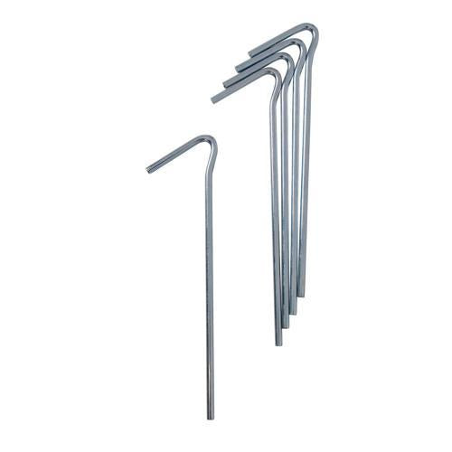 Kiwi Camping Steel Tent Pegs 300mm Pack of 5 Silver