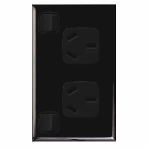 HPM Excel 2 Gang Powerpoint 240 Volt Black
