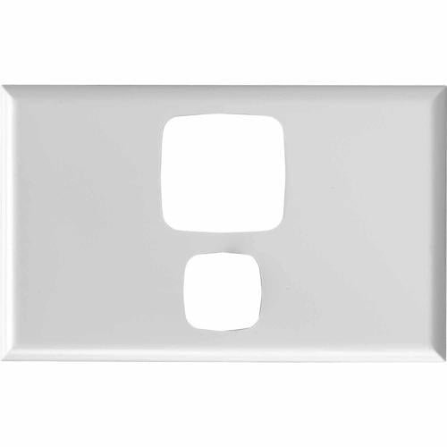 HPM Excel Single Powerpoint Cover Plate Vertical 73mm L: 117mm White