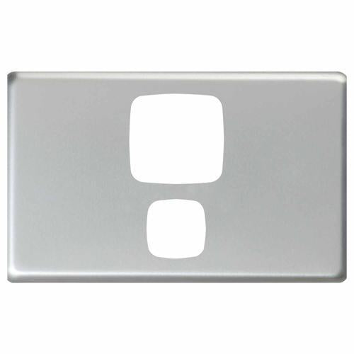 HPM Excel Single Vertical Powerpoint Coverplate 70mm 115mm 10mm Matt Silver