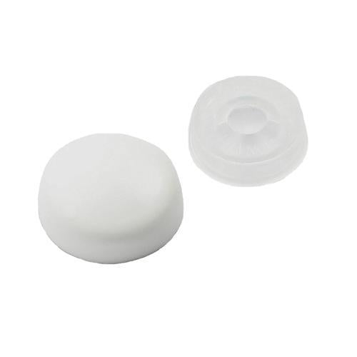 Hafele Screw Cap Snap 12mm Plastic White 25Pk Pure White Pack of 25