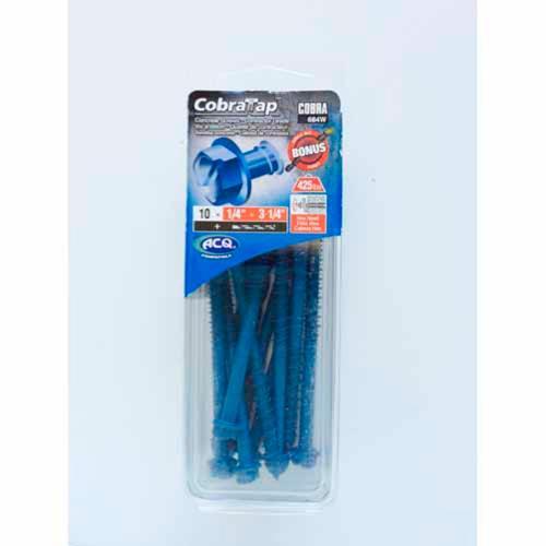 Cobra Concrete Screws Hex Head 10 Pack 6mm X 82mm Pack of 10