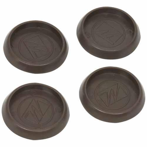 Soft Touch Castor Cups 43mm Walnut Pack of 4