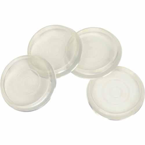 Soft Touch Castor Cups 46mm Clear Pack of 4