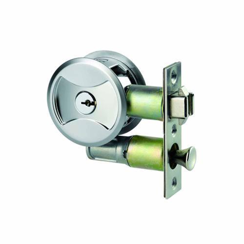 Lockwood Cavity Sliding Door Entrance Set 32-45mm Satin Chrome Pearl