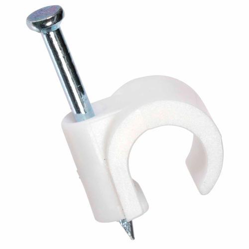 HPM Cable Clips Hook 8-10mm Pack of 20 White