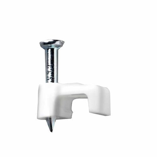 HPM Cable Clips Flat 5mm Pack of 20 White