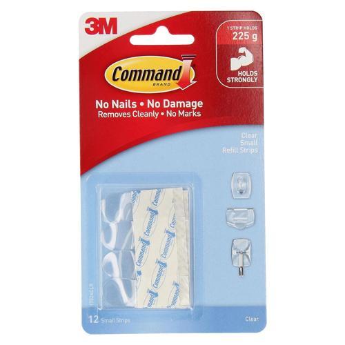 Command Refill Strips 17024CLR Small Clear Pack of 12