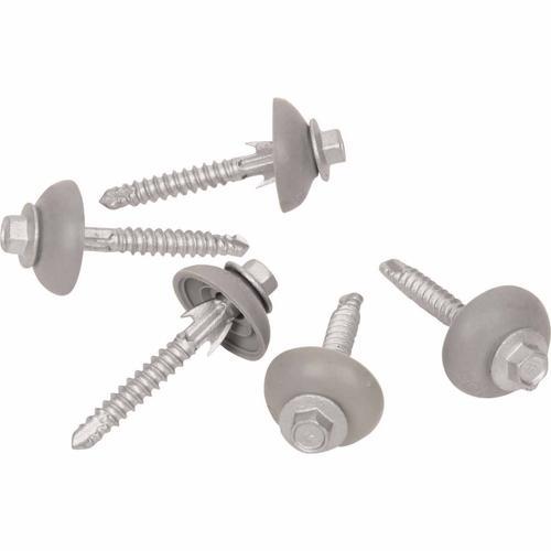 Clearfix Polycarbonate Fasteners 14g X 50mm Pack of 50 Grey