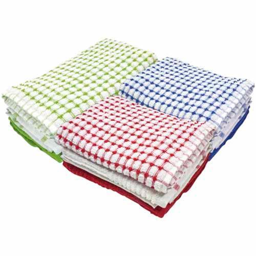 Effects Dobby Tea Towels 400 X 600mm Assorted Colours Pack of 3