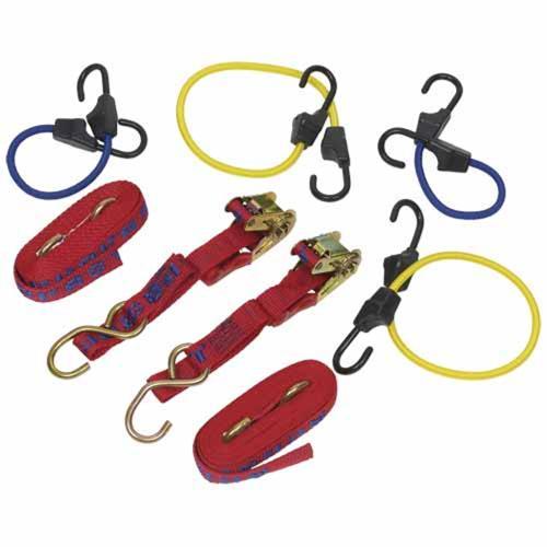 Aerofast Combination Tiedown Pack 25mm X 4m Tiedowns / 60cm Bungees