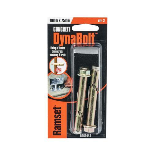 Ramset Dynabolt 10 X 75mm Pack of 2