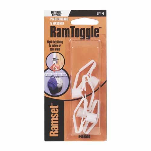Ramset RAM TOGGLE 8g White Pack of 4