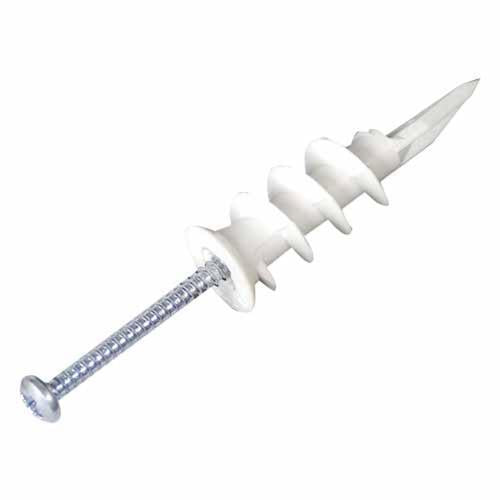 Ramset Wallmate Nylon Anchors 50 Pack White Pack of 50
