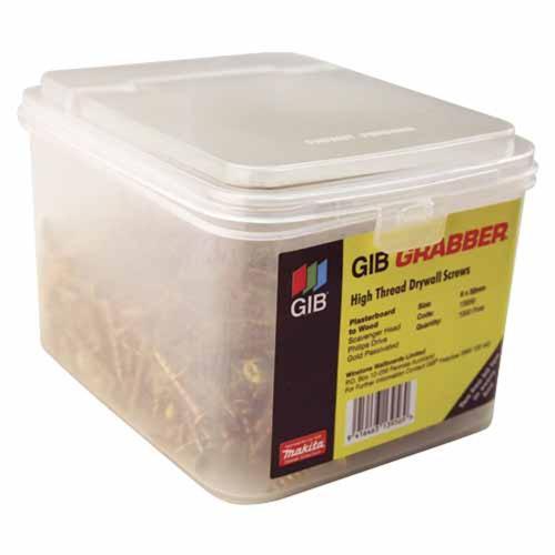 GIB Grabber High Thread Plasterboard Screw 6g X 32mm Pack of 1000 Gold